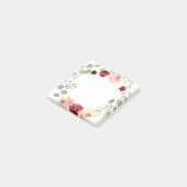 Bourgogne en eucalyptus Floral Wreath Post-it® Notes (Schuin)