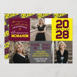 Bourgogne en geel krijtbord 3 Foto Afstuderen Kaart