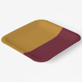 Bourgogne en geel papieren bordje (Gebogen)