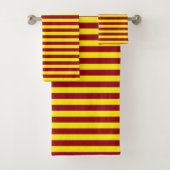 Bourgogne en gele strepen bad handdoek (Insitu)