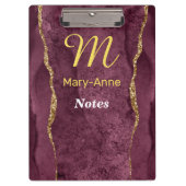 Bourgogne en Glitter Agate Klembord (Voorkant)