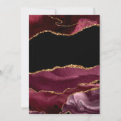 Bourgogne en Gold Agate Couples Shower Kaart (Achterkant)