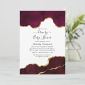 Bourgogne en Gold Agate Drive by Shower Kaart (Staand voorkant)