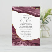 Bourgogne en Gold Agate Drive by Shower Kaart (Staand voorkant)