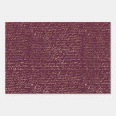 Bourgogne en Gold Paris Inpakpapier Vel (Voorkant 3)