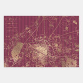 Bourgogne en Gold Paris Inpakpapier Vel (Voorkant 3)