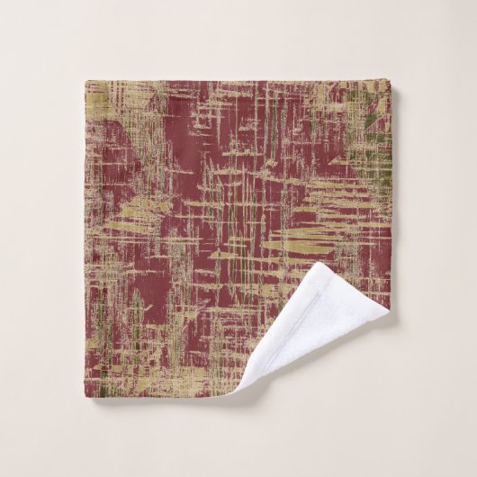 Bourgogne en goud bad handdoek (Wasdoekje)