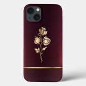 Bourgogne en goud Case-Mate iPhone case (Achterkant)