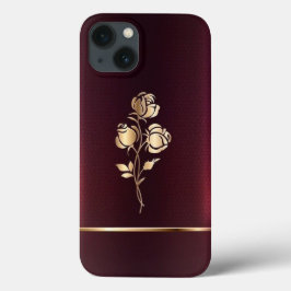 Bourgogne en goud Case-Mate iPhone case