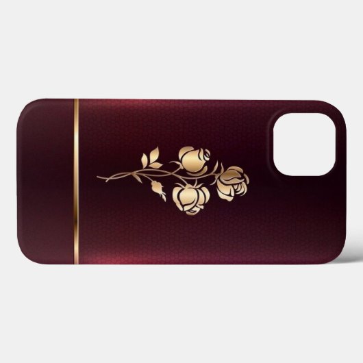 Bourgogne en goud Case-Mate iPhone case (Achterkant (horizontaal))