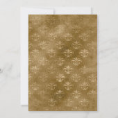 Bourgogne en Goud Heraldische Monogram Bar Mitzvah Kaart (Achterkant)