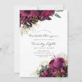 Bourgogne en goudbloemen Elke dag van de Ouderdom Kaart (Voorkant)