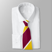 Bourgogne en goudbruin Regimental Stripe Stropdas (Gebonden)