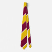 Bourgogne en goudbruin Regimental Stripe Stropdas (Voorkant)