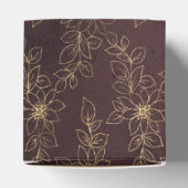 Bourgogne en Gouden  Bloemen Bedankdoosjes (Bovenkant)