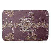  Bourgogne en gouden Damask Badmat (Voorkant)