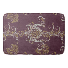  Bourgogne en gouden Damask Badmat