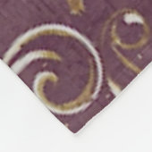  Bourgogne en gouden Damask Fleece Deken (Hoek)