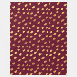Bourgogne en gouden draad fleece deken