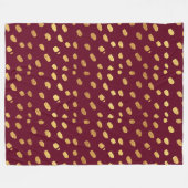 Bourgogne en gouden draad fleece deken (Voorkant (Horizontaal))