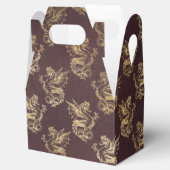 Bourgogne en gouden  draak bedankdoosjes (Geopend)