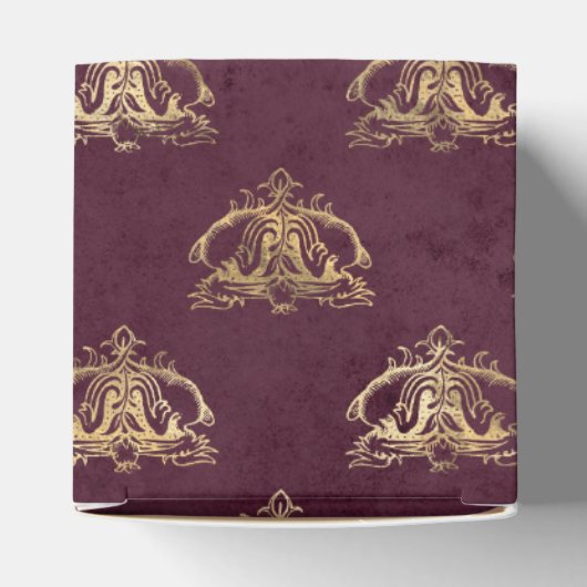 Bourgogne en gouden  draak bedankdoosjes (Bovenkant)