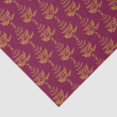 Bourgogne en gouden kerstboom tissuepapier (Detail)