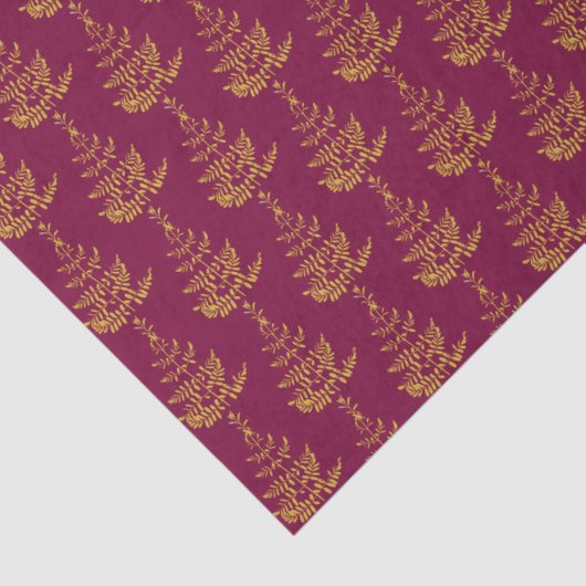 Bourgogne en gouden kerstboom tissuepapier (Detail)