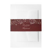 Bourgogne en gouden kleuren Elegant Uitnodigingen Wikkel (Voorkant Voorbeeld)