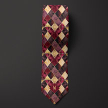 Bourgogne en gouden Waterverf Diamond Monogram