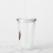 Bourgogne en goudfloreel lijst gepersonaliseerd acryl drinkbeker (Links)