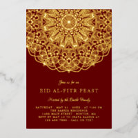 Bourgogne en goudgalg Elegant Eid Feast