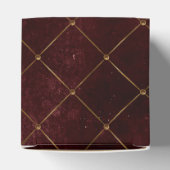 Bourgogne en goudhoudende  luxe-artikelen bedankdoosjes (Bovenkant)