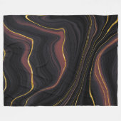Bourgogne en goudmarmer fleece deken (Voorkant (Horizontaal))
