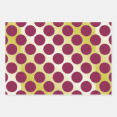 Bourgogne en goudpolkadots inpakpapier vel (Voorkant 2)