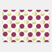 Bourgogne en goudpolkadots inpakpapier vel (Voorkant)