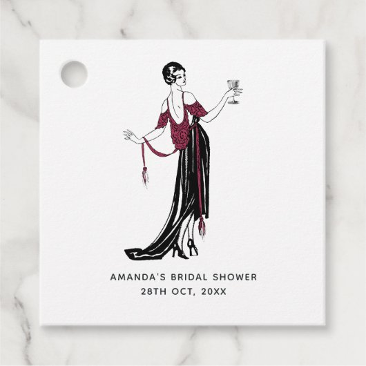 Bourgogne en goudwijn  bedankjes labels (Voorkant)