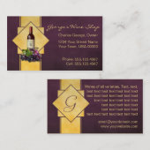 Bourgogne en goudwijn Visitekaartje (Voorkant / Achterkant)