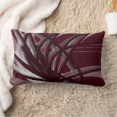 Bourgogne en grijs artistiek Abstract lintontwerp Kussen (Deken)