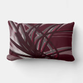 Bourgogne en grijs artistiek Abstract lintontwerp Kussen (Voorkant)