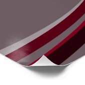 Bourgogne en grijze Abstracte ribbons | Schaduwen  Perfect Poster (Hoek)