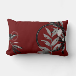 Bourgogne en grijze artistieke Waterverf laat vall Kussen