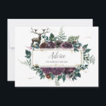 Bourgogne en grijze Floral met stag-advies<br><div class="desc">Rustige waterverf en bloemen met een bruine bruine bruine bruine bodem,  met een grote staart en fir-boomadvieskaart. Personaliseer je eigen gegevens of verlaat je zoals het is.</div>
