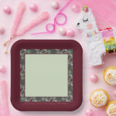 Bourgogne en groen papieren bordje (Feest)