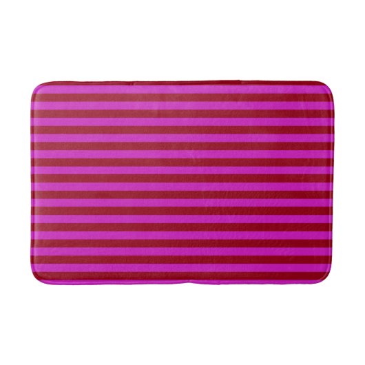 Bourgogne en Magenta Stripes Badmat (Voorkant)