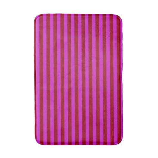 Bourgogne en Magenta Stripes Badmat (Voorkant Verticaal)
