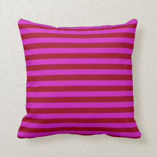 Bourgogne en Magenta Stripes Kussen