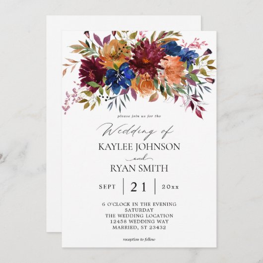 Bourgogne en marineslag Herfst Kaart (Voorkant / Achterkant)