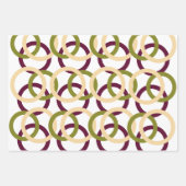 Bourgogne en Olijf met Crème Wrapping Paper (Voorkant 3)