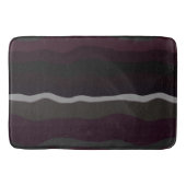 Bourgogne en Olive Wavey Stripes Badmat (Voorkant)